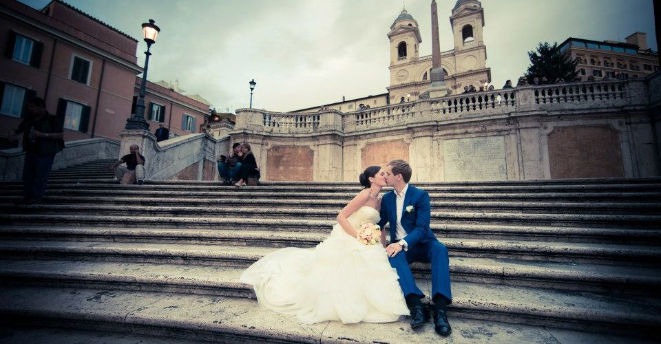 Spanish steps italian wedding