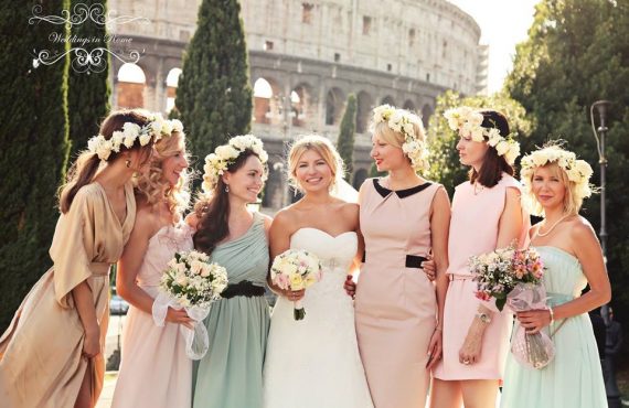 nadin and dmitry at colosseum during their wedding